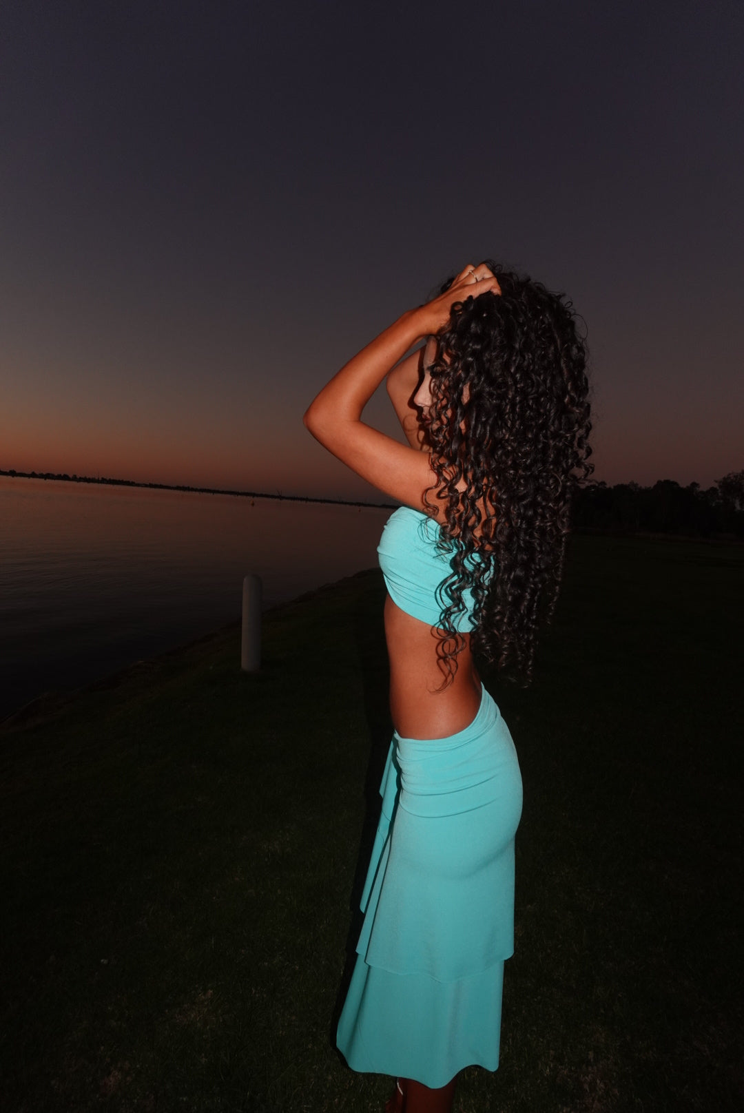 MONET MIDI SKIRT TEAL