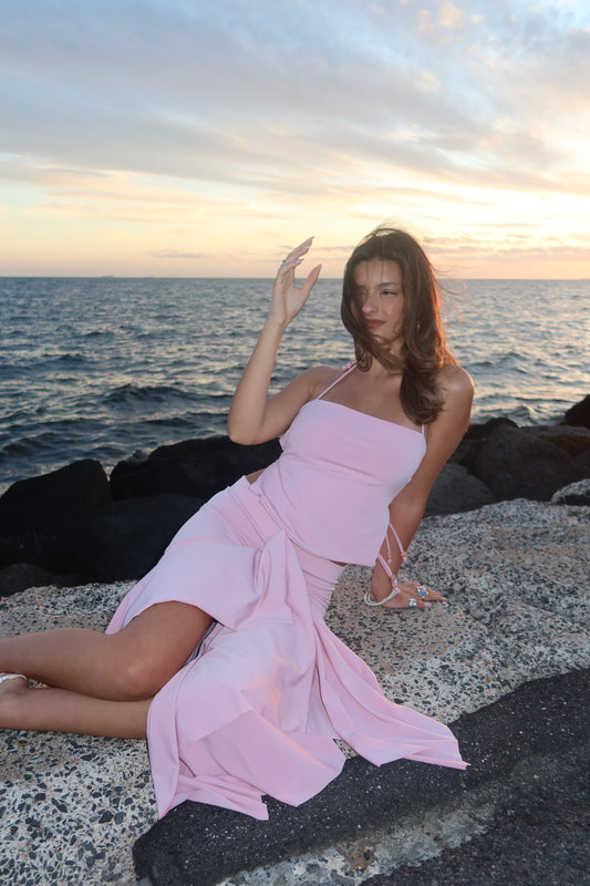 MONET MIDI SKIRT PINK