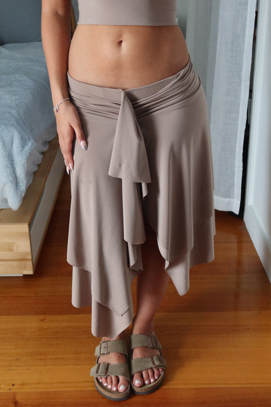 MONET MIDI SKIRT LATTE