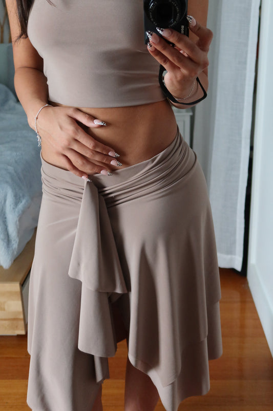 MONET MIDI SKIRT LATTE