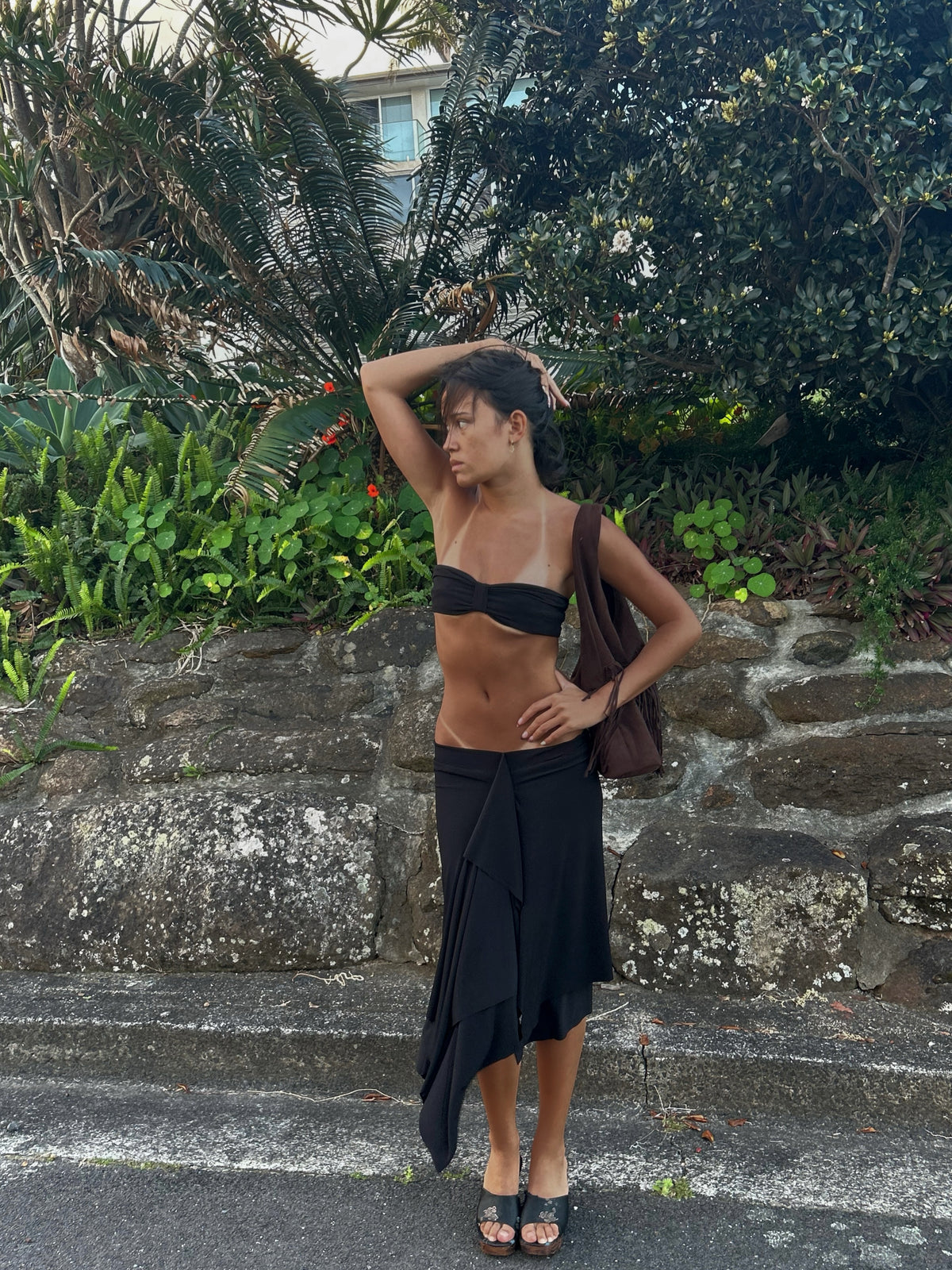 MONET MIDI SKIRT BLACK